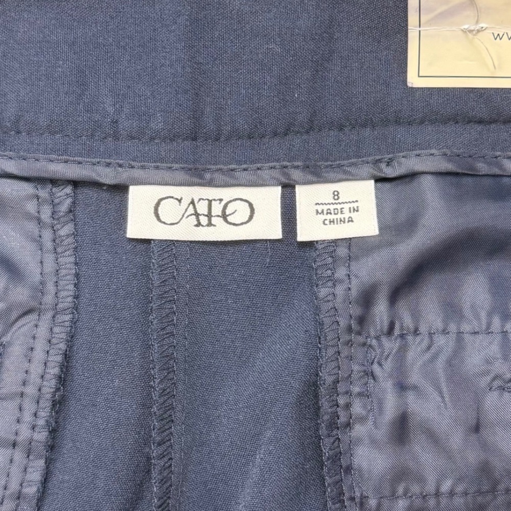 CATO Contemporary Lower Rise Straight Leg Navy Blue Women's Pants Size‎ 8 - Picture 7 of 15